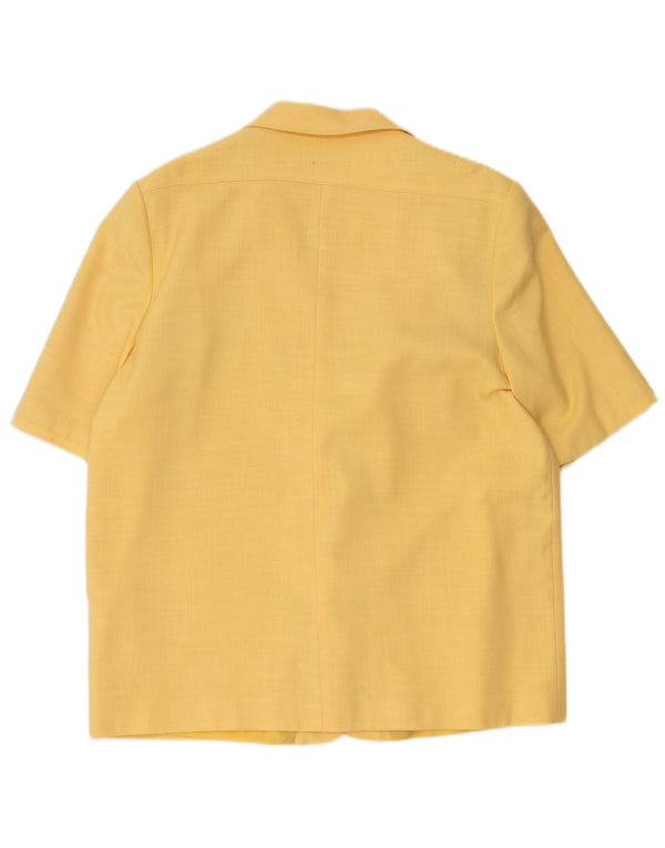 Jachetă pentru femei House of Fraser, cu 2 nasturi, cu mânecă scurtă, UK 18 XL Galben