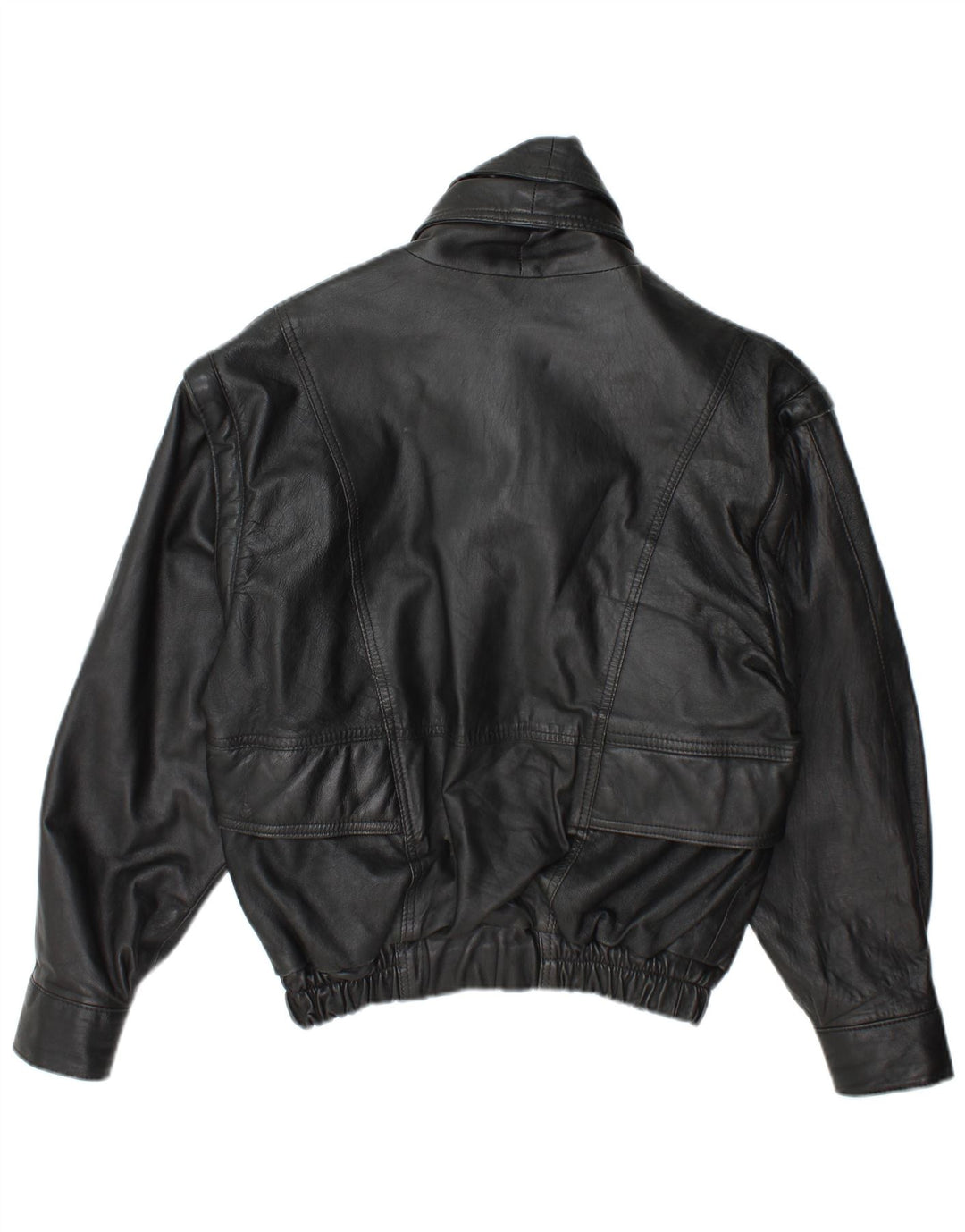 Jachetă de piele vintage pentru bărbați UK 38 Medium Black Leather