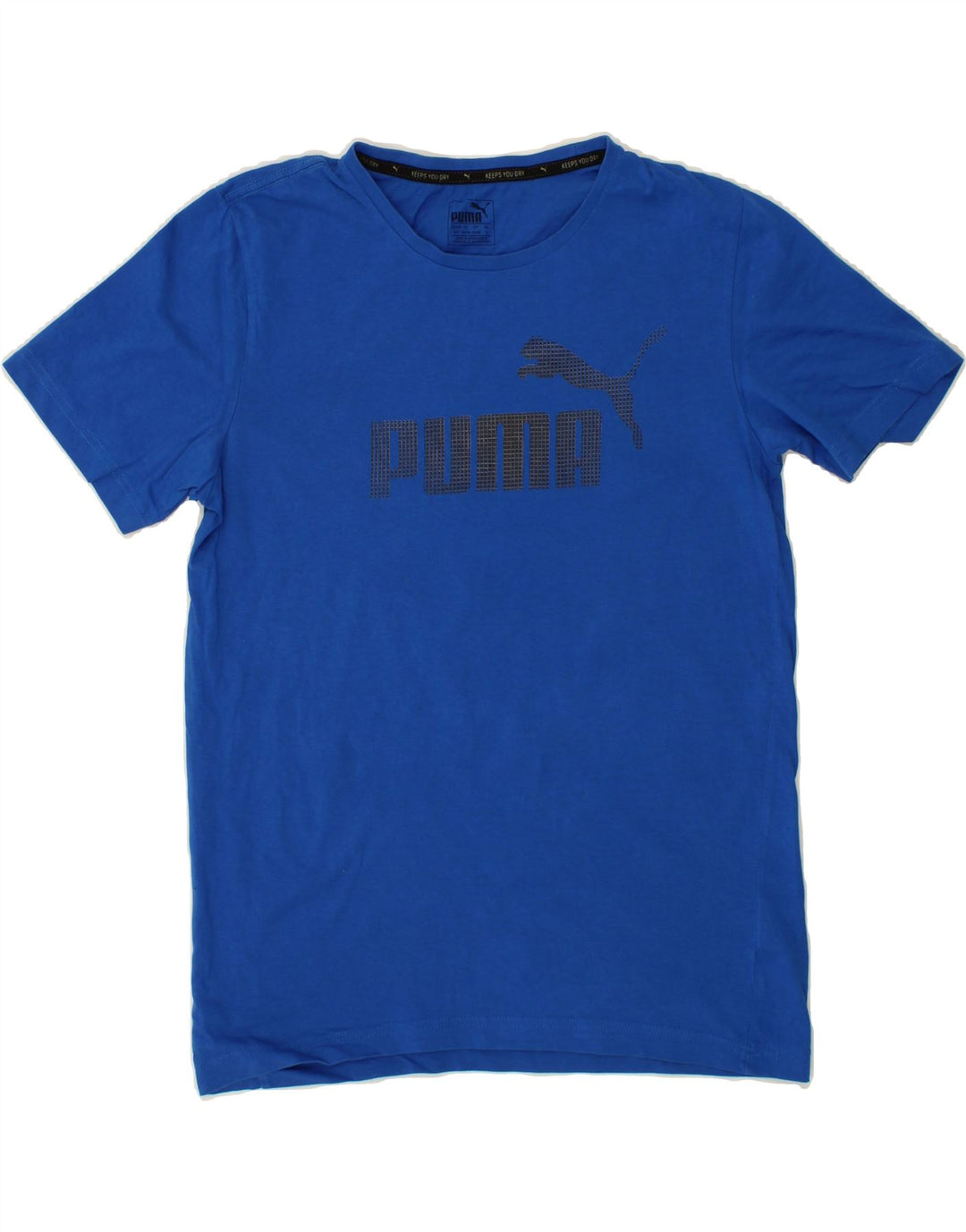 PUMA Mens Graphic T-Shirt Top Small Blue Cotton Vintage Puma and Second-Hand Puma from Messina Hembry 