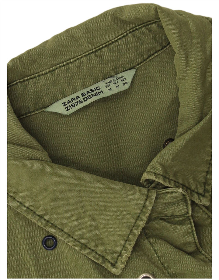 Jachetă militară supradimensionată pentru femei Zara UK 14 Medium Khaki