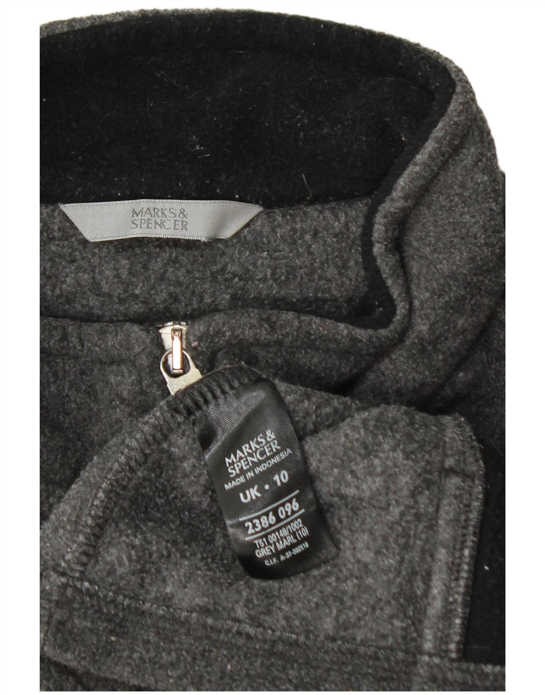 Marks & Spencer pentru femei Fleece Gilet UK 10 Small Gri Poliester