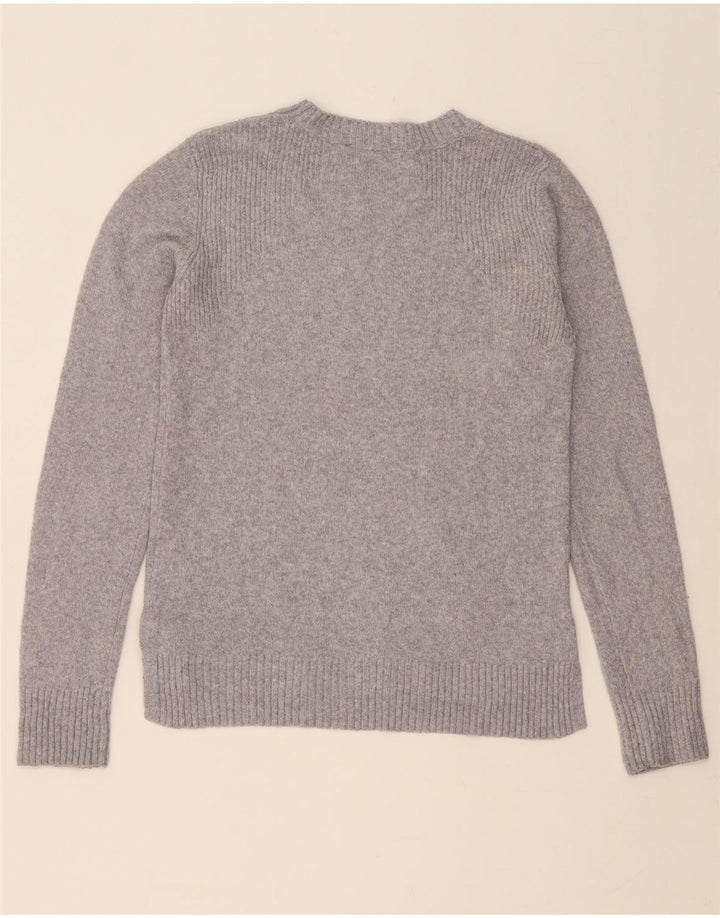 OASIS Womens Oversized Crew Neck Jumper Sweater UK 10 Small Grey Polyester Vintage Oasis and Second-Hand Oasis from Messina Hembry 