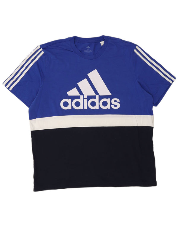 Tricou grafic pentru bărbați Adidas Top XL Albastru Colorblock