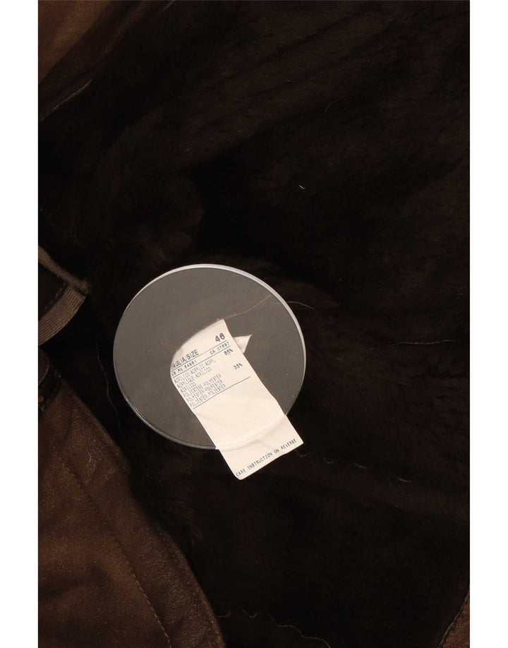 Jachetă Sherpa pentru femei Benetton IT 46 Large Brown Acrylic