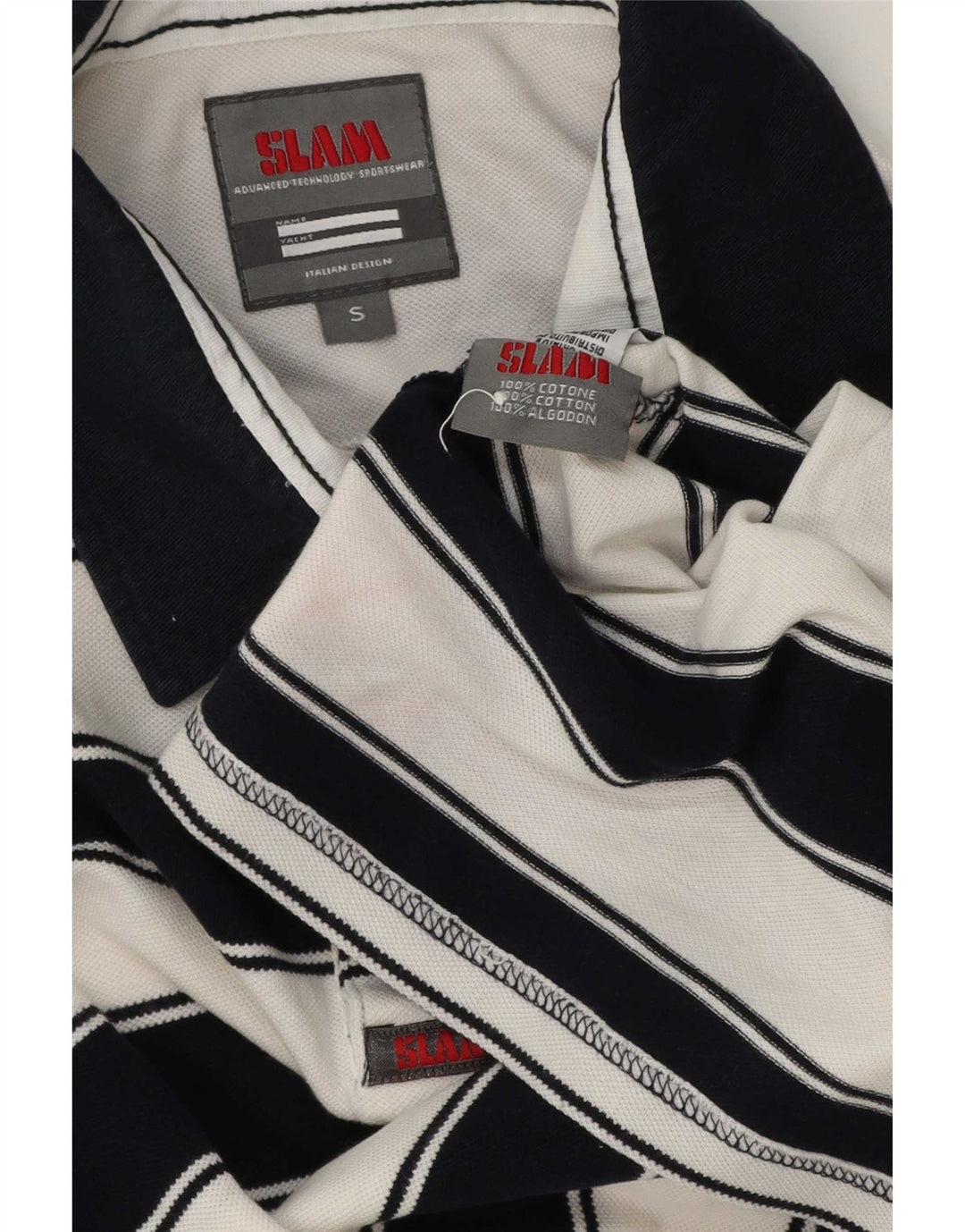Tricou polo pentru bărbați Slam, bumbac cu dungi albe