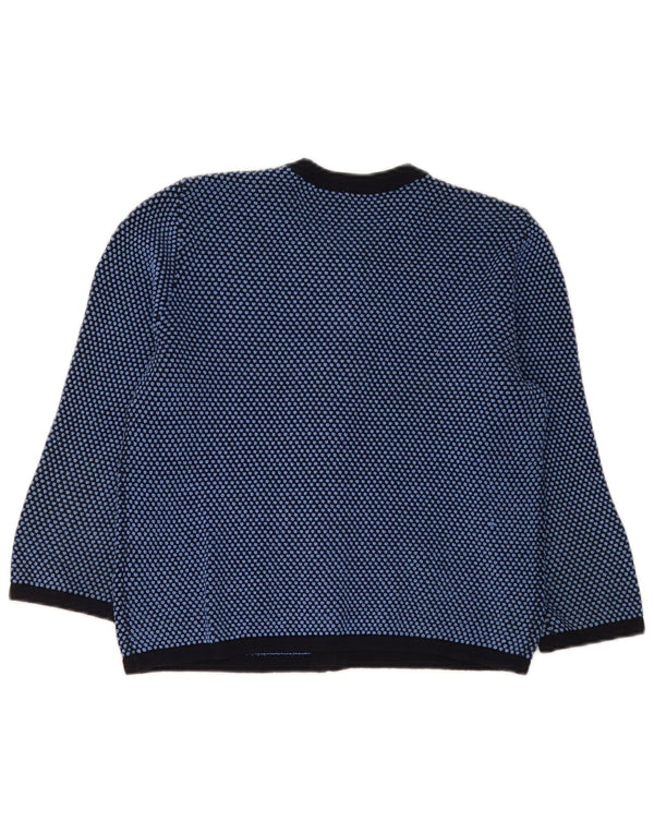 Pulover cardigan cu fermoar complet Cos UK 10 Bumbac cu pete albastre mici