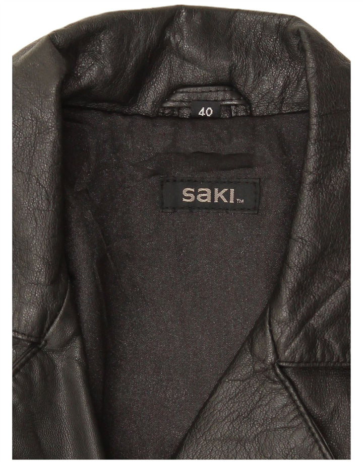 Saki Jachetă de piele pentru femei EU 40 Medium Black Leather