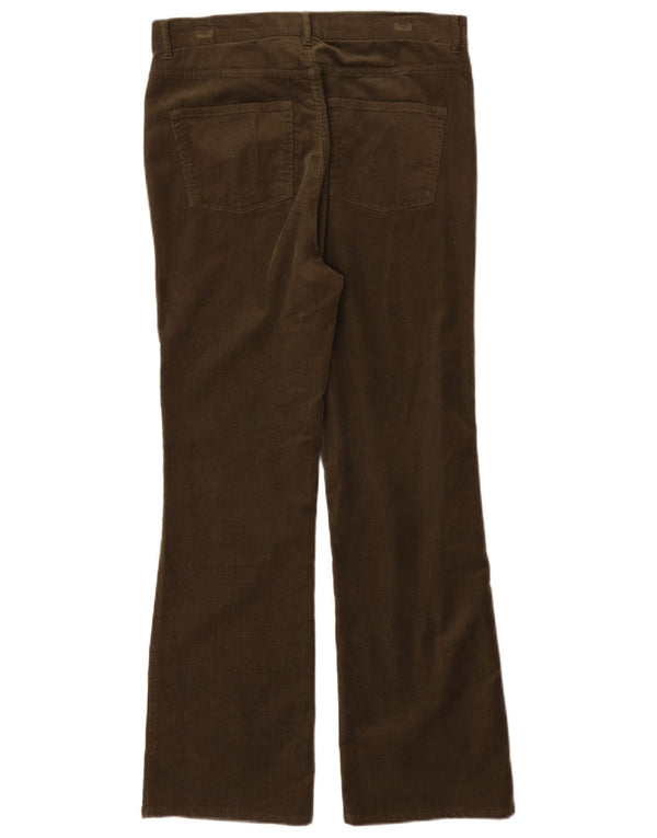 Marks & Spencer Pantaloni de velur pentru femei Per Una UK 14 Large W32 L30 Khaki
