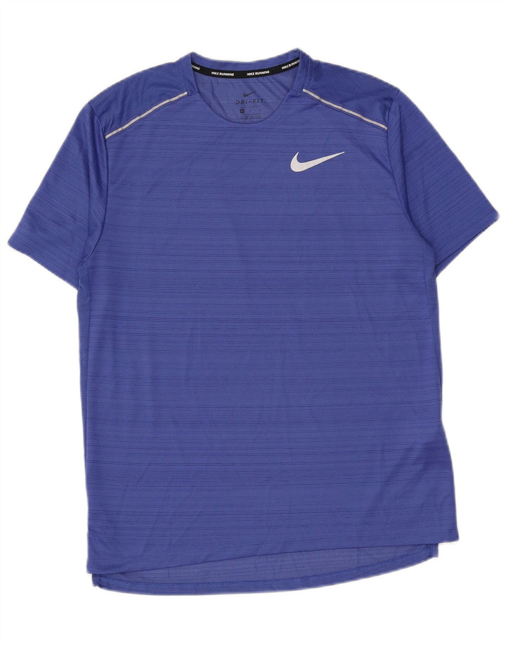Tricou Nike Dri Fit pentru bărbați Top Medium Blue Striped Poliester