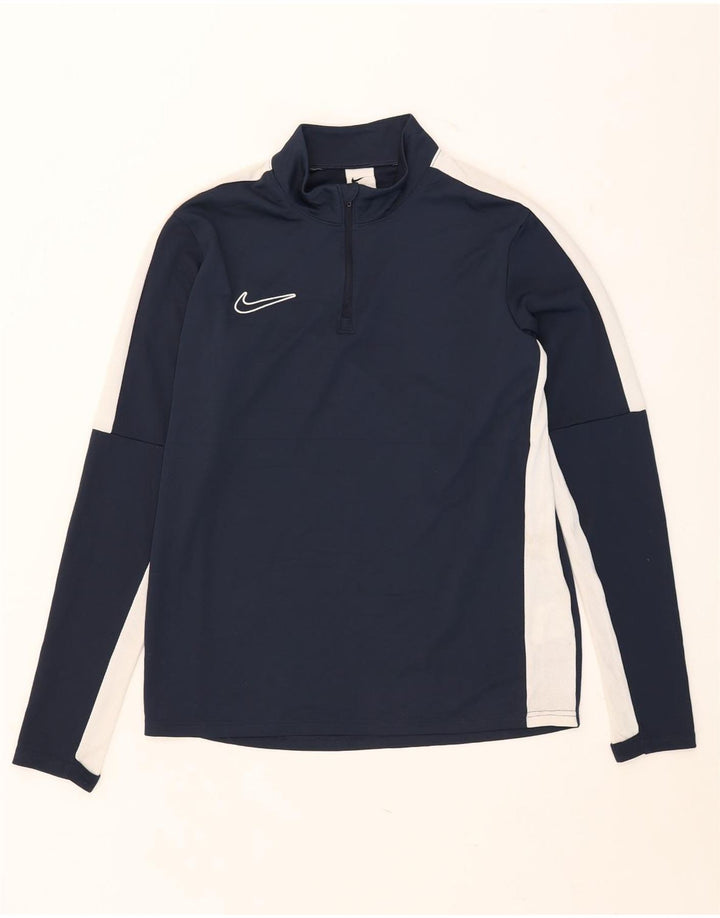Trening pentru bărbați Nike Dri Fit Pullover Top, mediu, bleumarin, color block