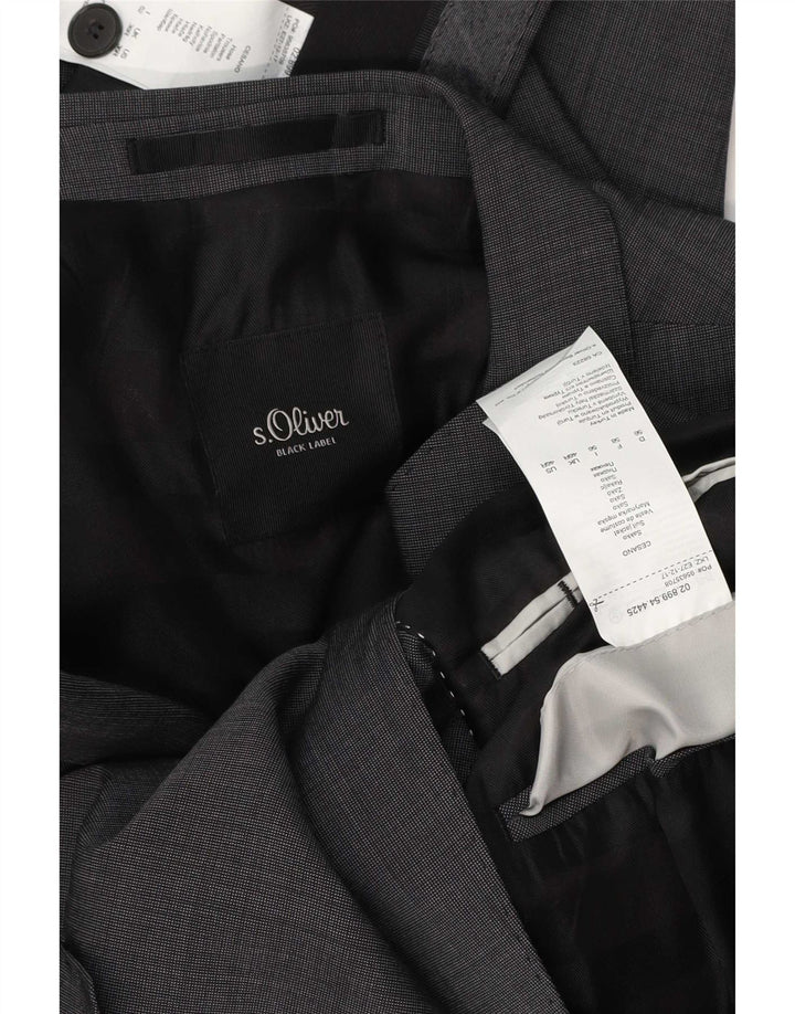 Costum pentru bărbați S.Oliver cu 2 nasturi UK 46 3XL W38 L32 Gri Poliester