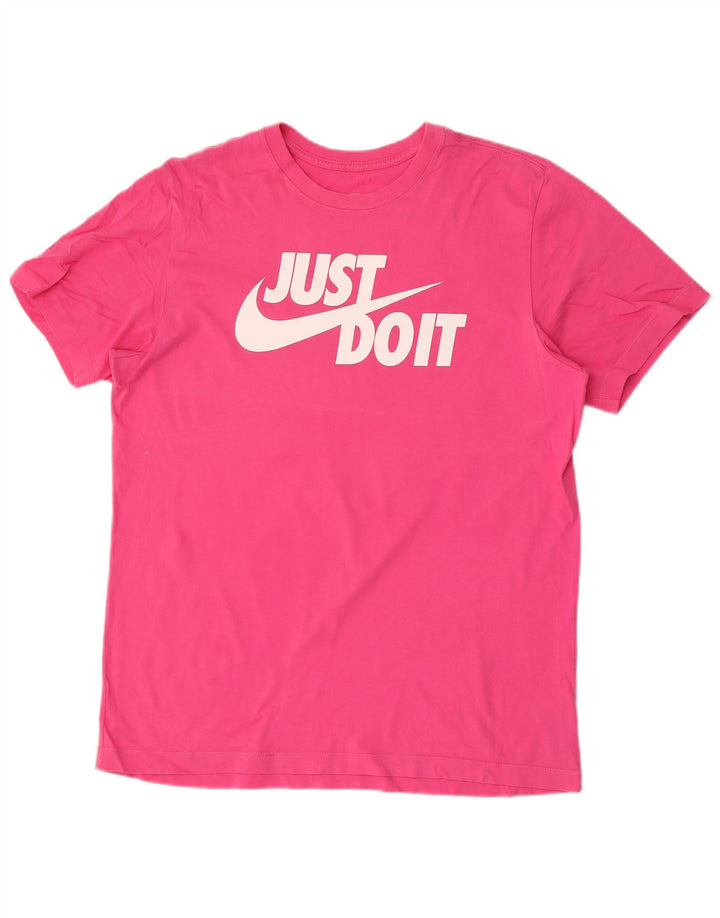 Tricou grafic pentru bărbați NIKE Top mare din bumbac roz