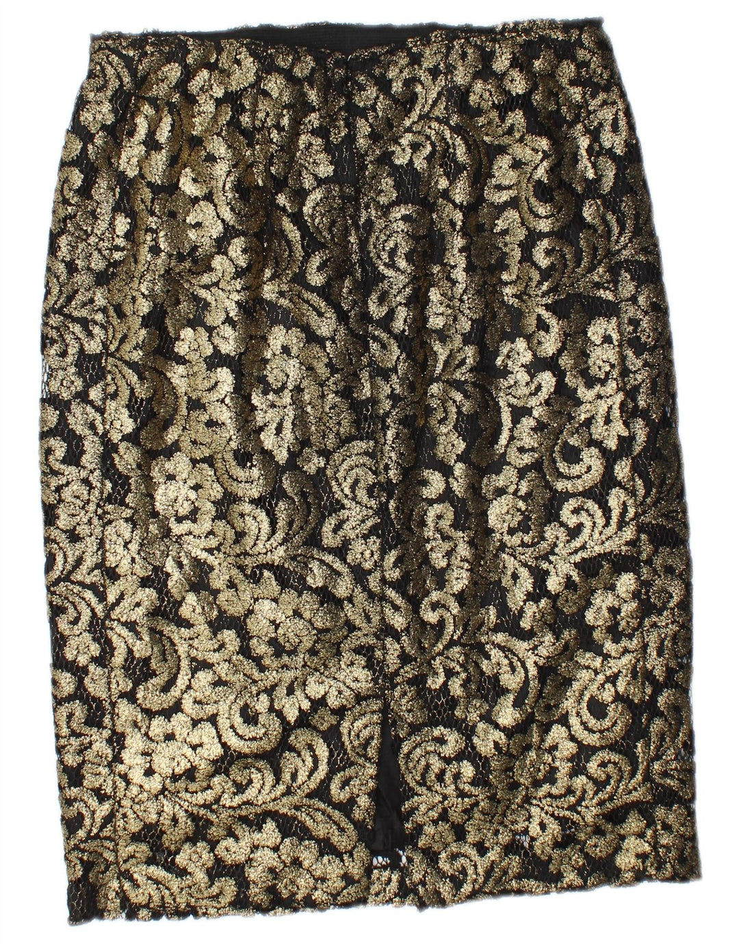 Fusta creion vintage pentru femei W30 Medium Gold Paisley