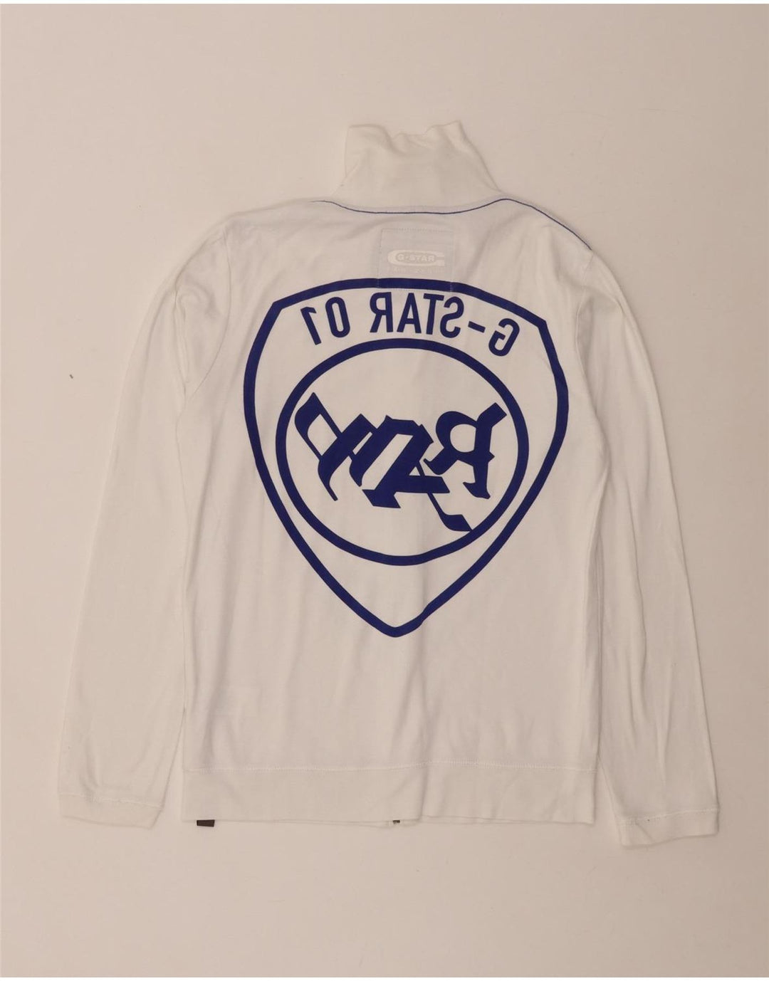 Jachetă de top pentru trening G-STAR pentru femei, UK 10, bumbac alb mic