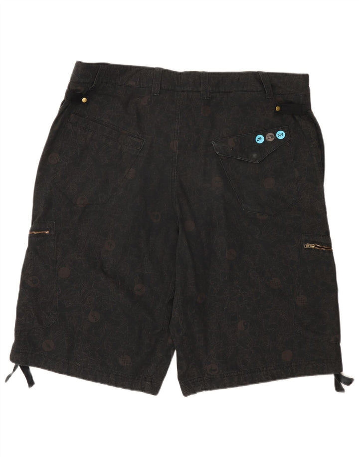 Pantaloni scurti cargo NIKE pentru bărbați XL W38, bumbac floral negru