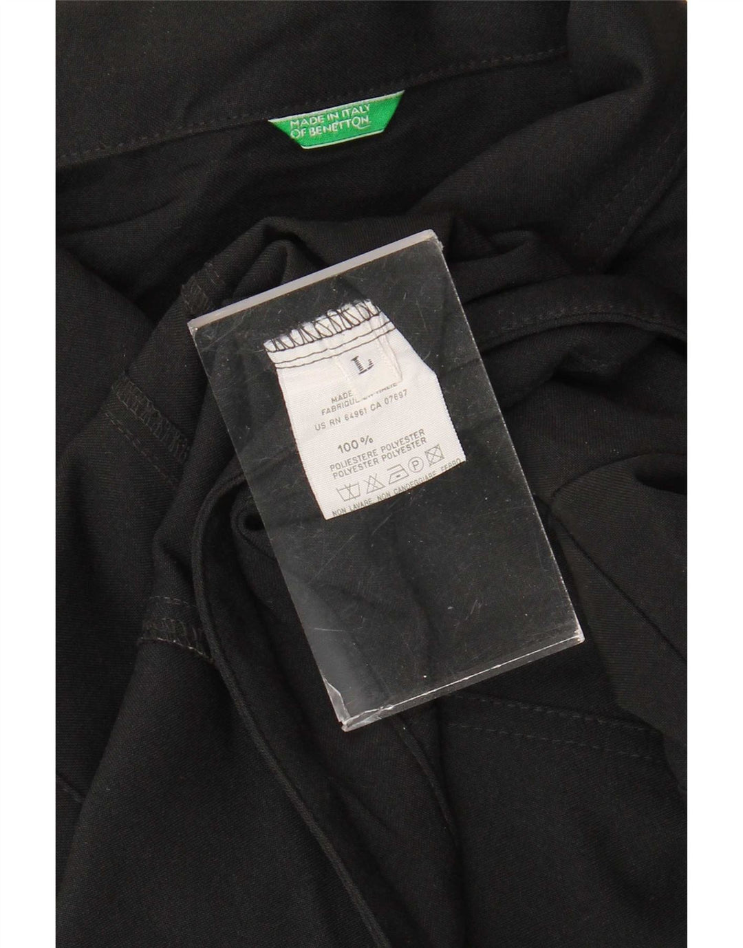 Jachetă Bomber Crop pentru femei Benetton UK 14 Poliester negru mare