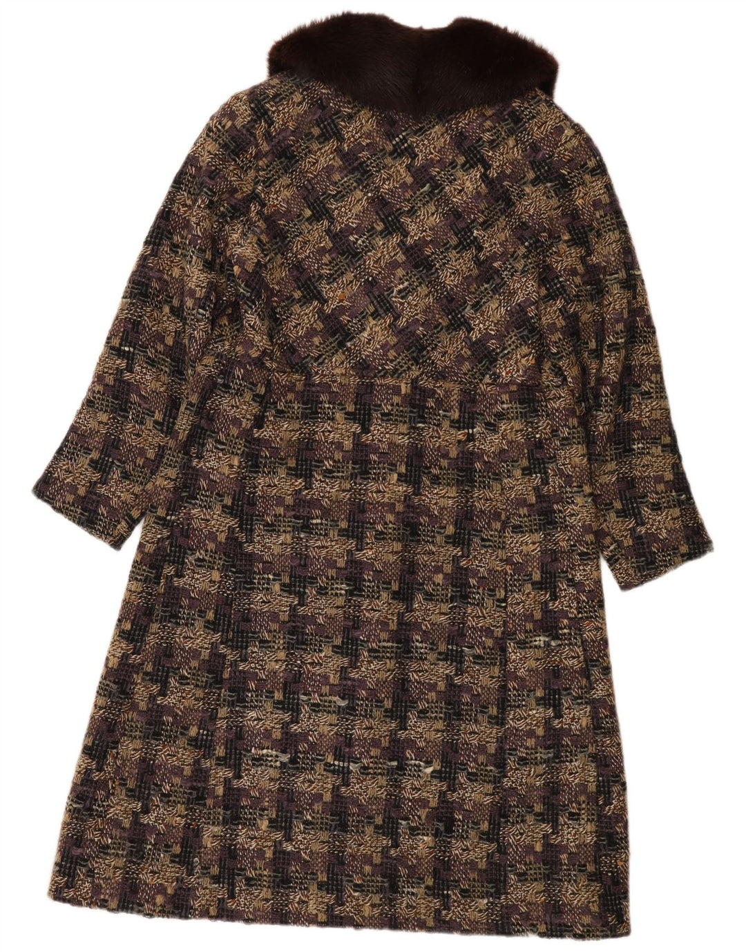 VINTAGE Pardesiu pentru femei UK 14 Medium Multicolor Check