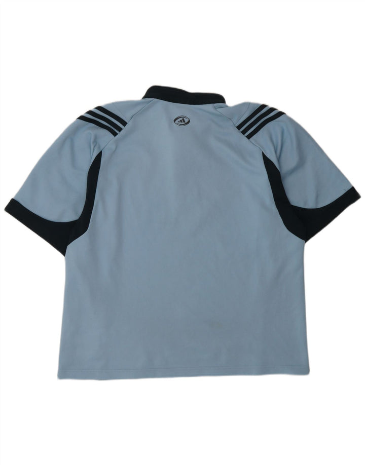 Tricou polo Adidas pentru bărbați, mare, albastru, poliester color bloc