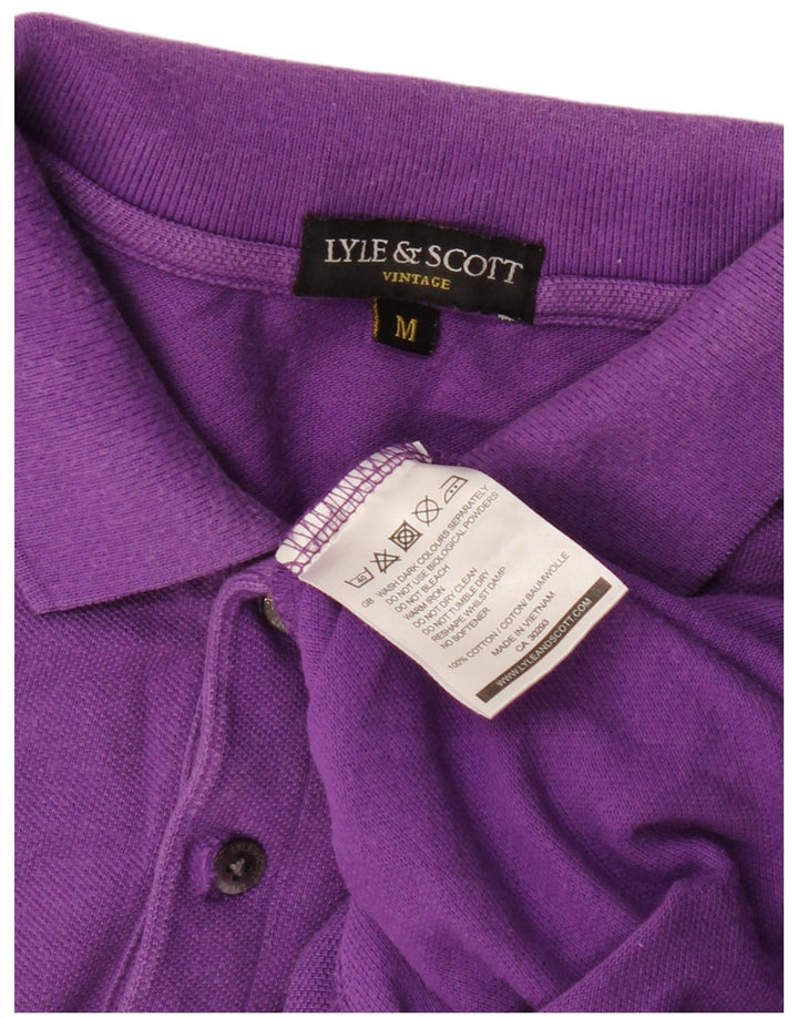 Tricou polo Lyle & Scott pentru bărbați din bumbac violet mediu