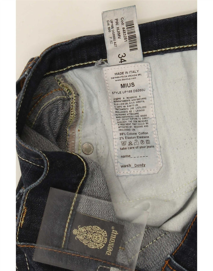 Dondup Blugi Drepți Femei L34 L25 Bumbac bleumarin