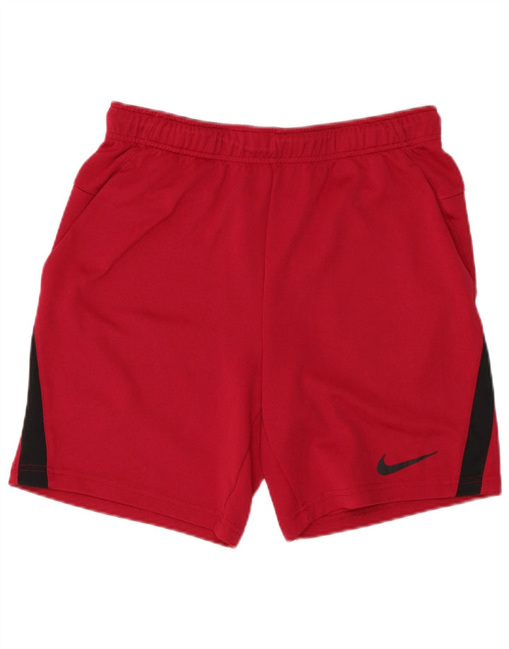 Pantaloni scurți sport NIKE Dri Fit pentru bărbați, maro mediu, poliester color bloc