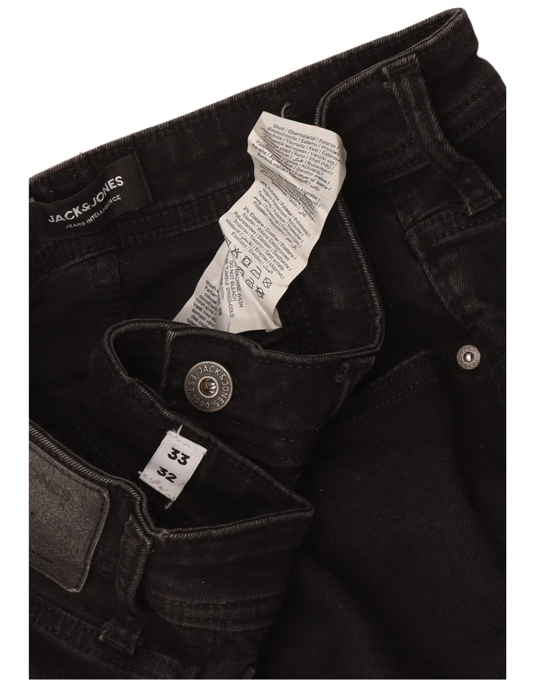 Blugi Jack & Jones GLENN Slim pentru bărbați W33 L32 bumbac gri