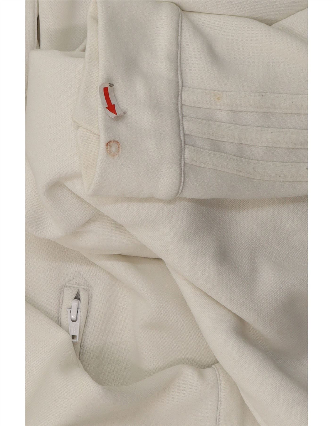 Pulover Adidas pentru bărbați, cu fermoar, XL, poliester alb