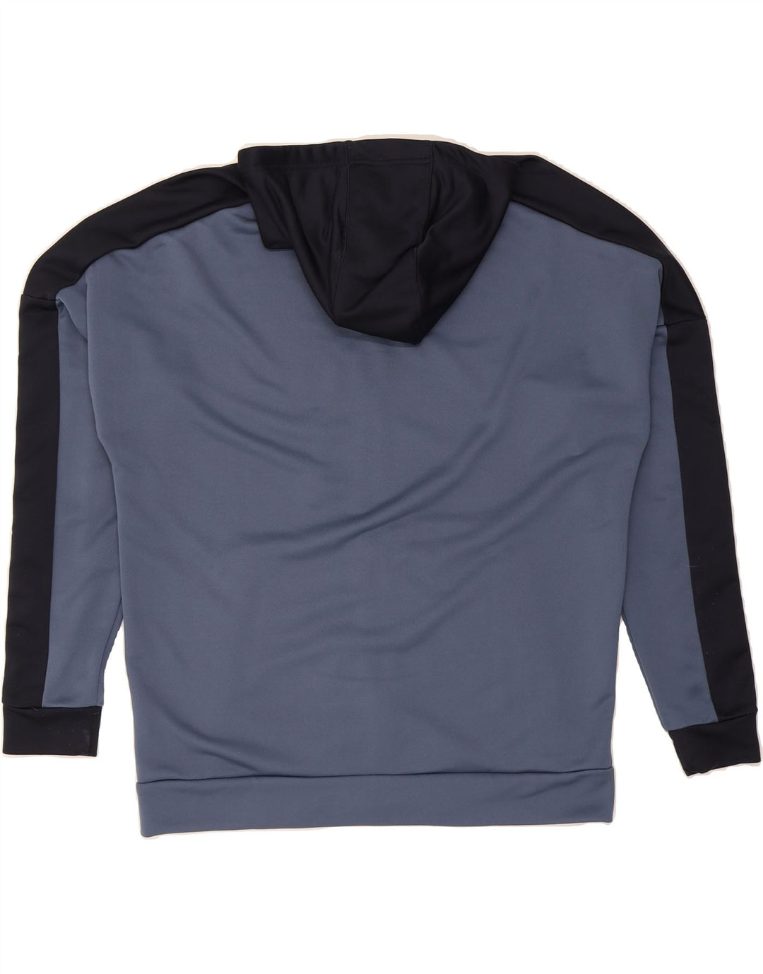 ADIDAS Mens Zip Hoodie Sweater XL Blue Colourblock Polyester Vintage Adidas and Second-Hand Adidas from Messina Hembry 