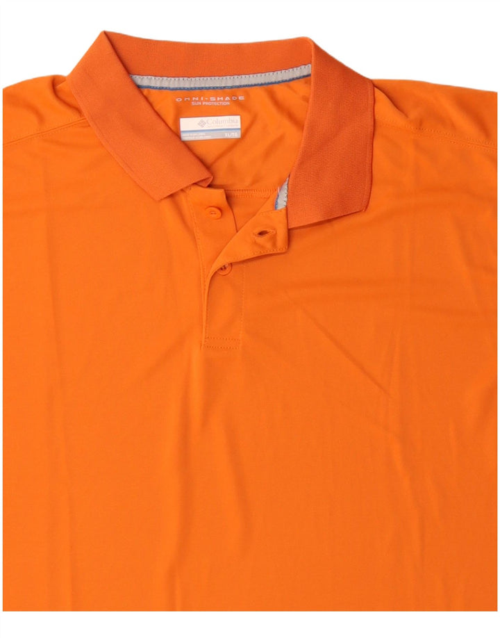 Tricou polo Columbia Omni-Shade pentru bărbați, XL, poliester portocaliu