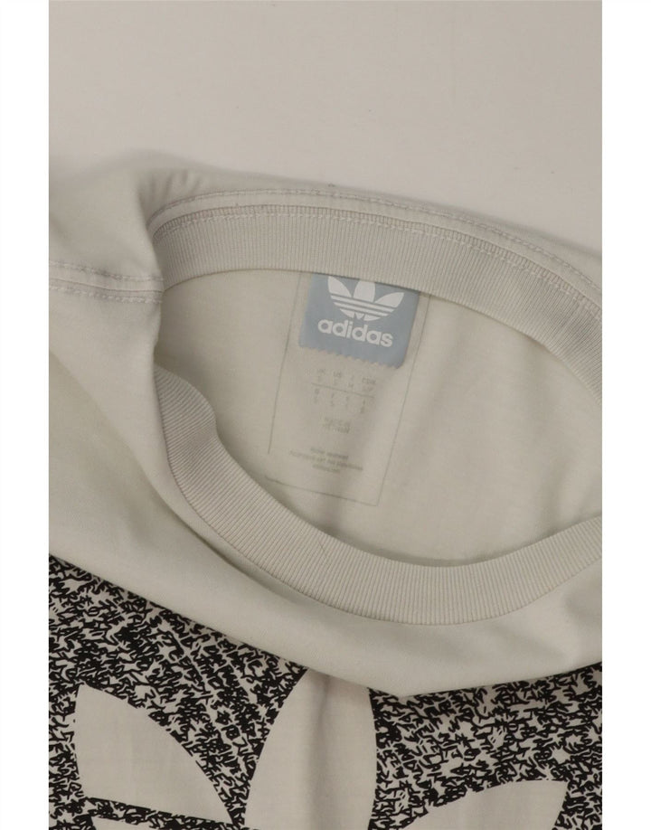 Tricou grafic pentru bărbați Adidas Top mic, alb, bumbac