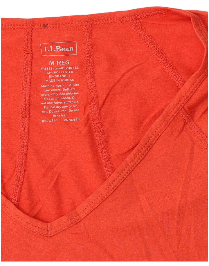 L.L.Bean Tricou obișnuit pentru femei Top UK 12 Medium Portocaliu Poliester Sport