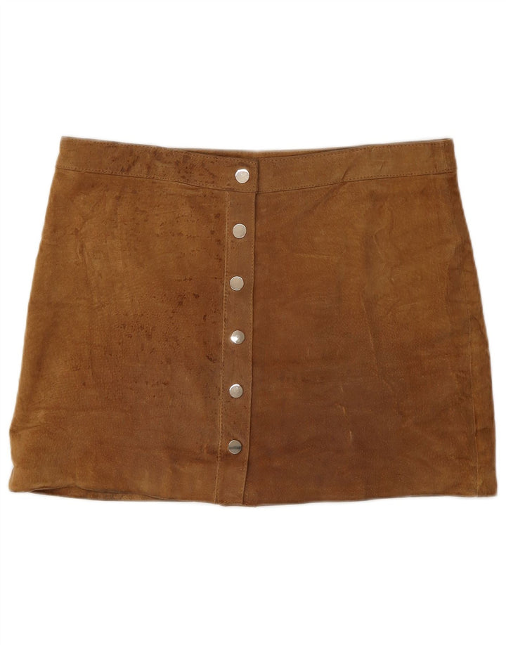 Fusta mini de piele intoarsa Pimkie pentru femei IT 44 Medium W32 piele maro