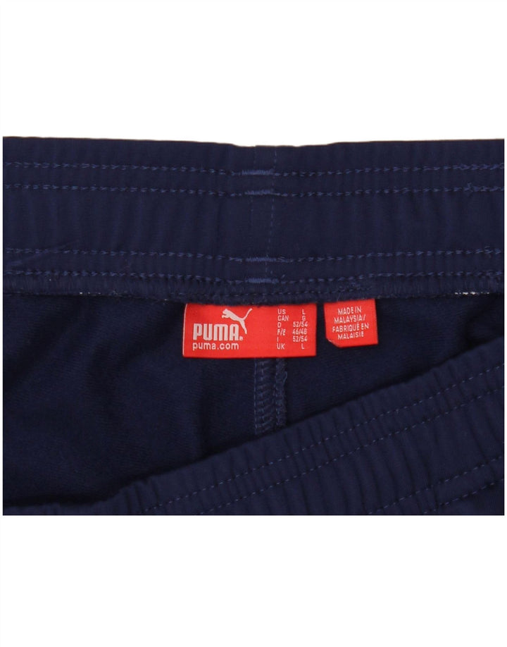Pantaloni de trening Puma pentru bărbați, mari bleumarin, color block