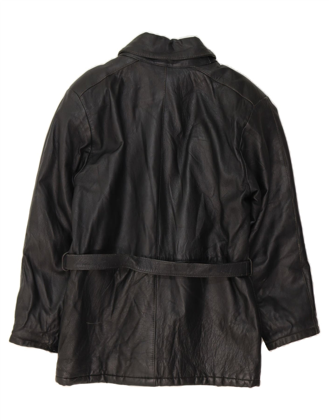 VINTAGE Womens Leather Jacket UK 16 Large Black Leather Vintage Vintage and Second-Hand Vintage from Messina Hembry 