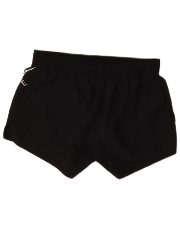 Pantaloni scurti sport Nike Dri Fit Graphic pentru femei UK 10 Poliester negru mic