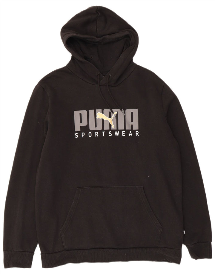 Pulover pentru bărbați Puma Graphic Hoodie, bumbac mediu negru