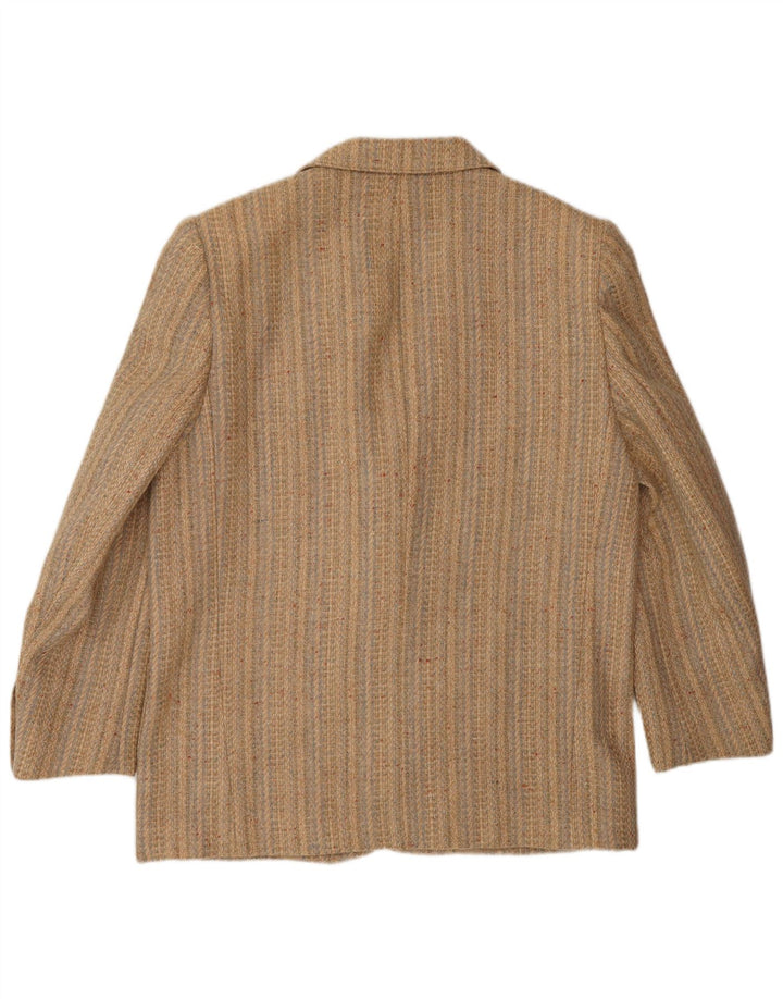 Sacou FENDI pentru femei cu 2 nasturi IT 44 Medium Bej cu dungi Clasic