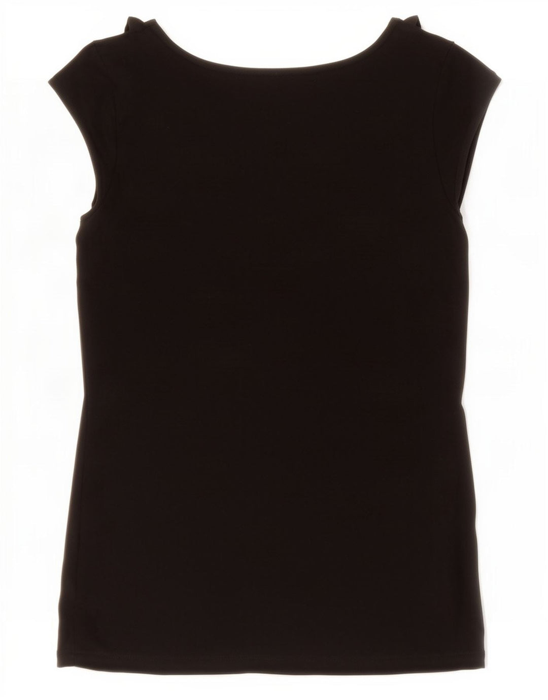 Bluză pentru femei Oasis cu volane în față Top UK 10 Small Black Viscose