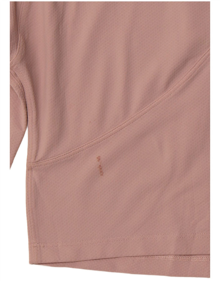 LULULEMON Crop Top cu mânecă lungă pentru femei, cu tăiere largi, UK 14 Roz mediu