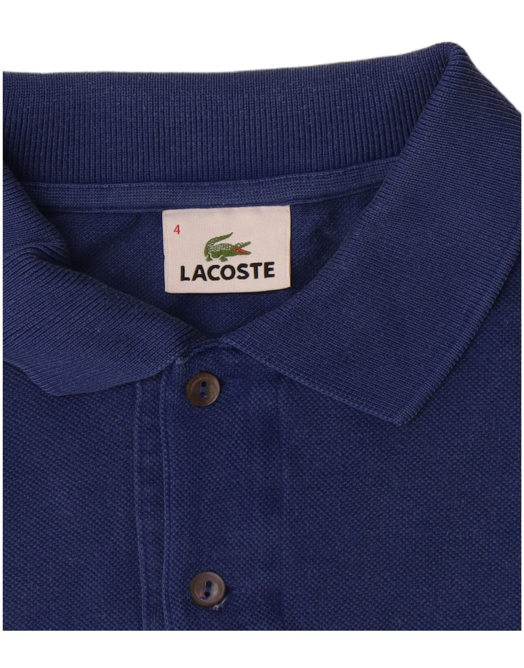 Tricou polo Lacoste pentru bărbați, mărime 4, bumbac albastru bleumarin mediu