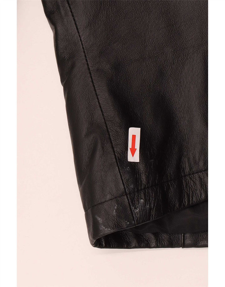 Geacă de piele vintage pentru femei IT 48 XL neagră