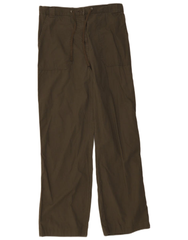 Marks & Spencer Pantaloni casual pentru femei cu talie înaltă UK 12 Medium W30 L30 Khak