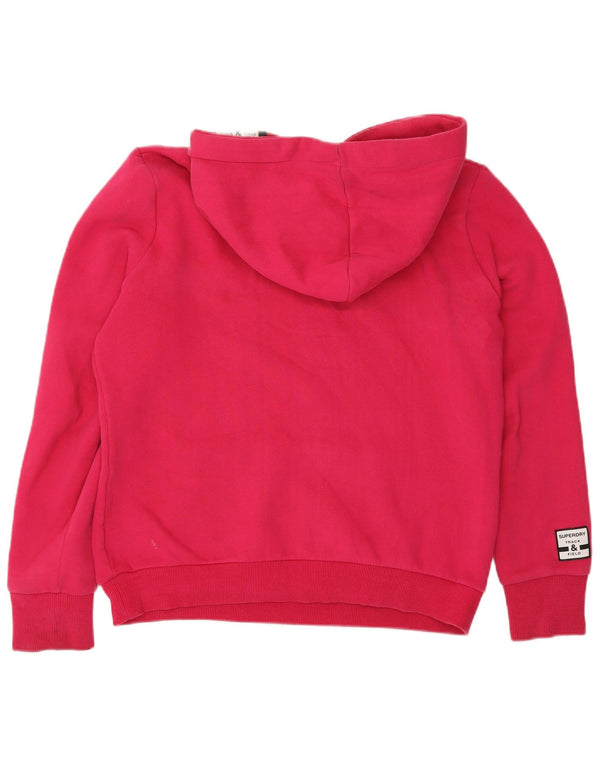 Pulover Superdry pentru damă, cu grafică, UK 12, bumbac roz mediu