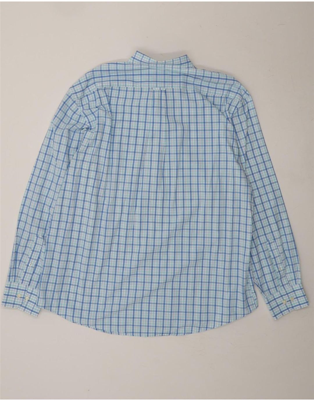 IZOD Mens Shirt XL Blue Check Cotton Vintage Izod and Second-Hand Izod from Messina Hembry 