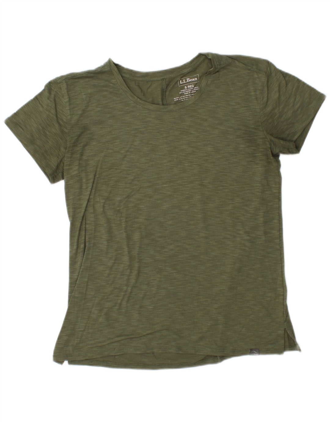 L.L.BEAN Tricou pentru femei Top UK 10 Small Khaki Flecked Polyester