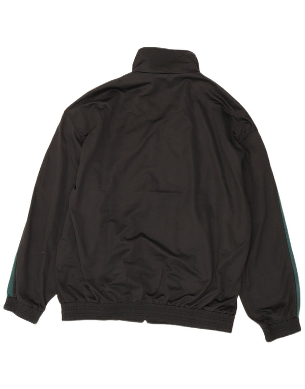 Trening pentru bărbați Vintage Top Jachetă mare, negru, poliester color bloc