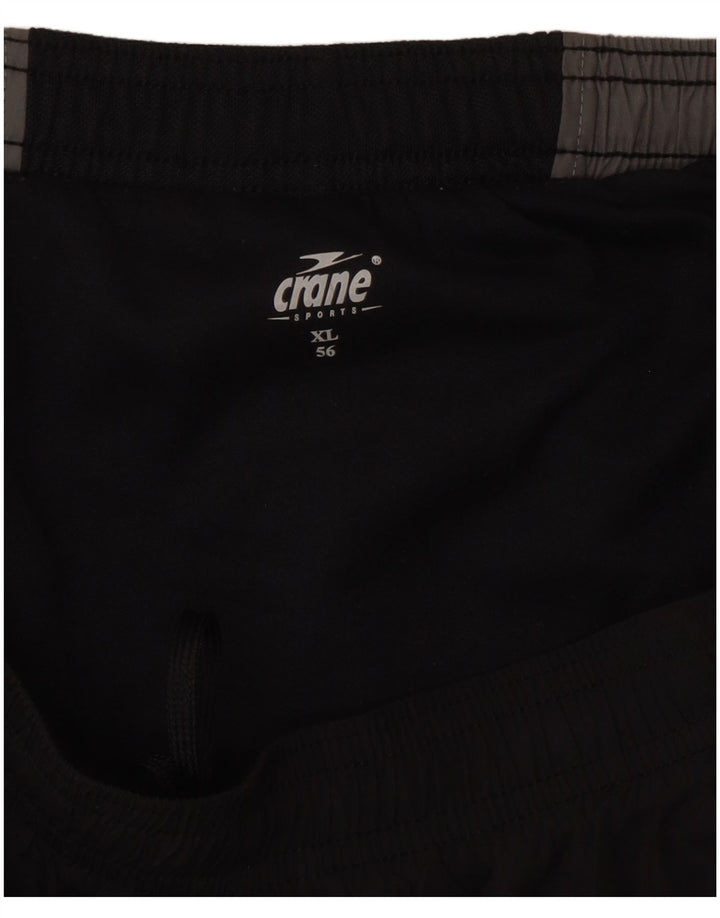 Pantaloni scurți sport pentru bărbați Crane XL, negru, color block