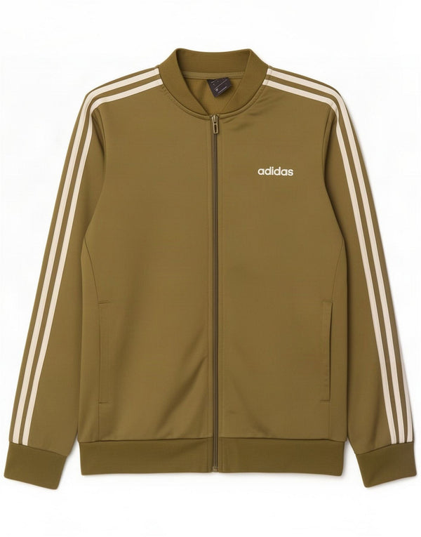 Adidas Mens Tracksuit Top Jacket Medium Khaki Polyester