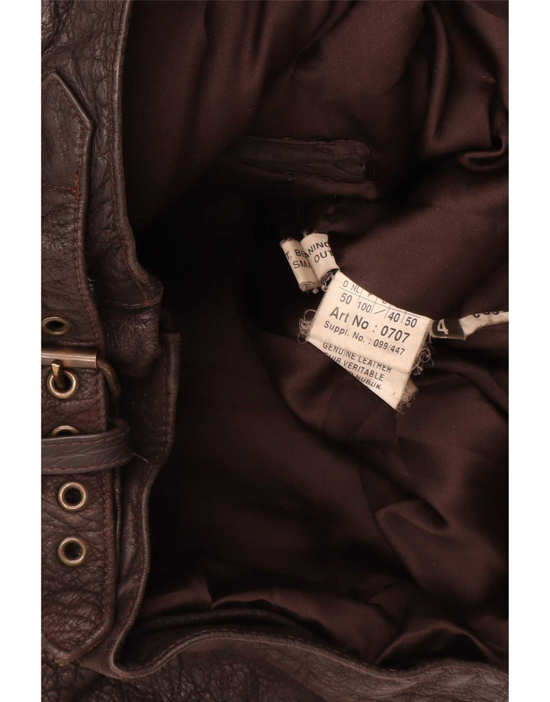 Geacă de piele vintage pentru bărbați IT 50 mare maro