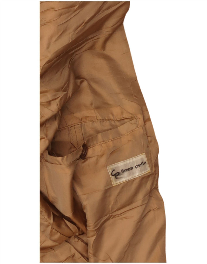 Jachetă de piele vintage pentru bărbați UK 38 Medium Beige Piele